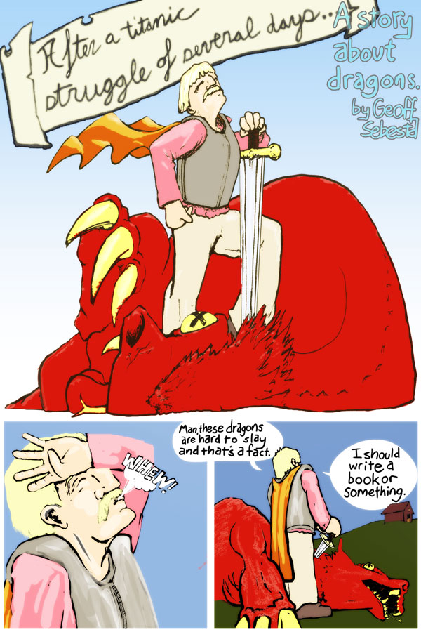 Page One, A Story About Dragons by Geoff Sebesta