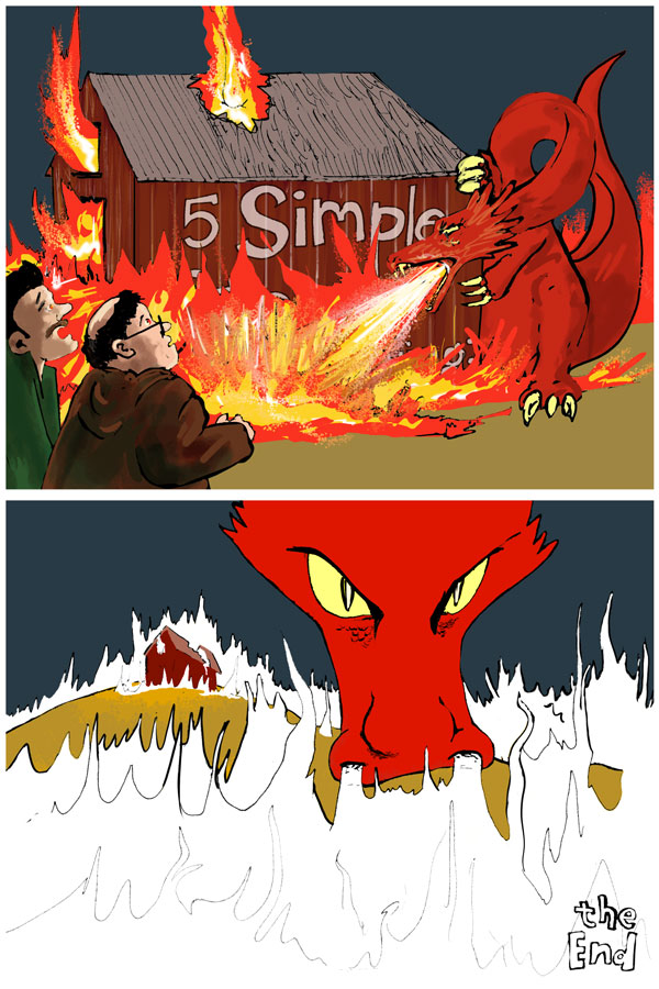 Page Six, A Story About Dragons by Geoff Sebesta